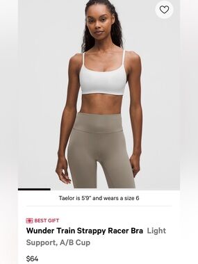 lululemon Wunder Train Strappy Racer Bra- Light